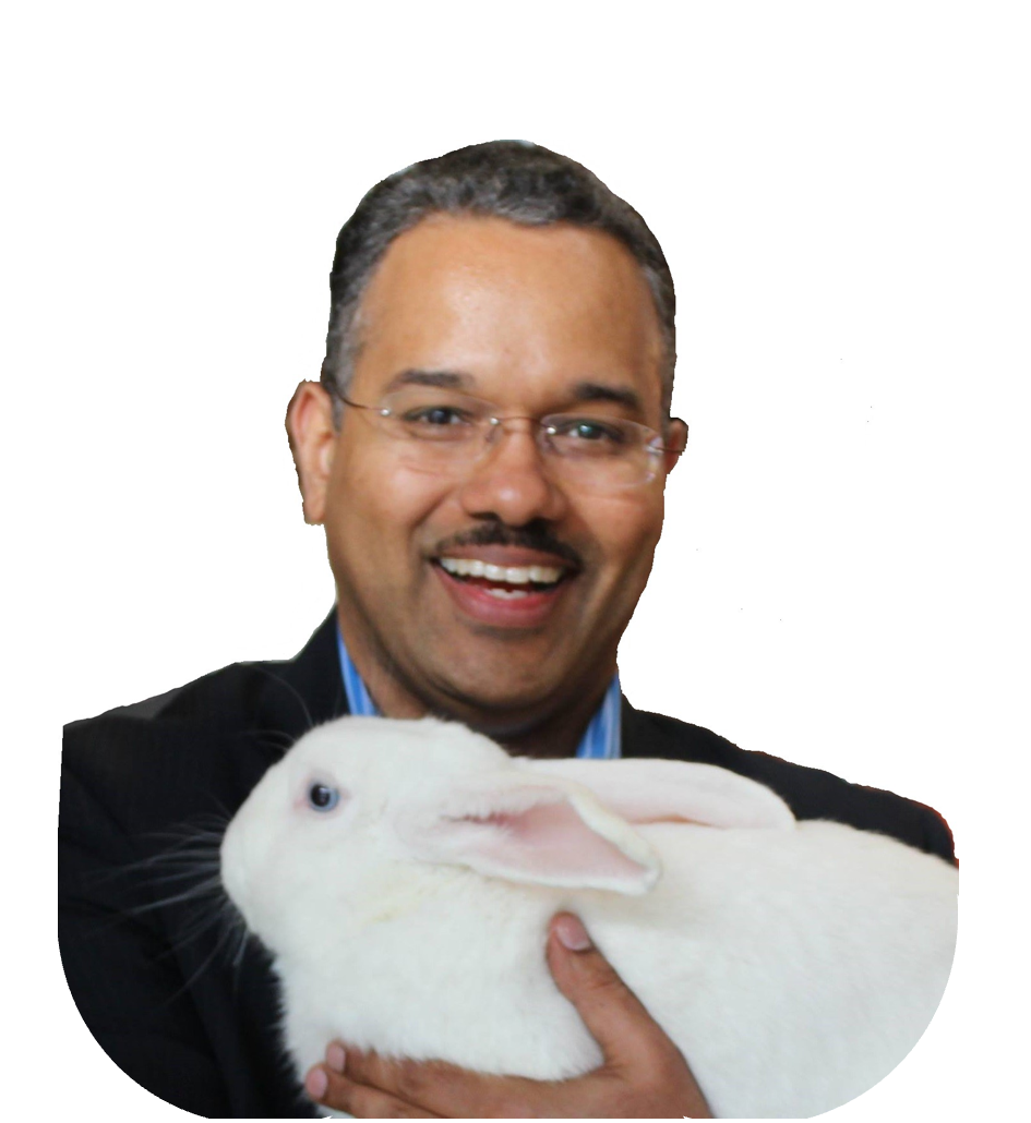 magician michael with rabbit